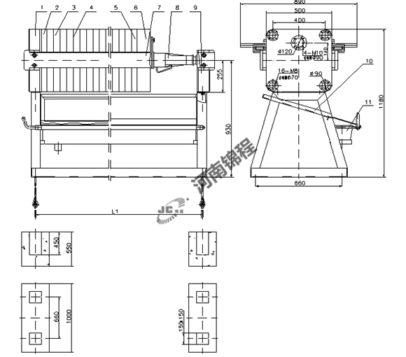 手動、千斤頂壓緊壓濾機(圖1)